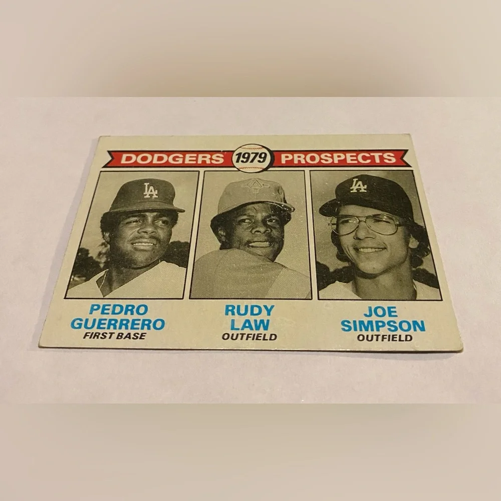 Pedro Guerrero/Rudy Law/ Joe Simpson Topps 1979 Dodgers Prospects Baseball
